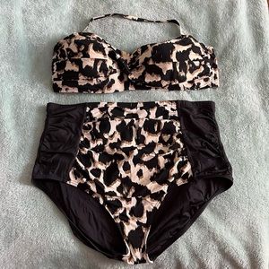 Leopard high waisted bikini